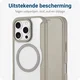 Apple iPhone 16 Pro Hoesje met MagSafe Book Case Transparant / Beige afbeelding 2