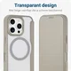 Apple iPhone 16 Pro Hoesje met MagSafe Book Case Transparant / Beige afbeelding 5