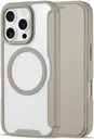 Apple iPhone 16 Pro Hoesje met MagSafe Book Case Transparant / Beige
