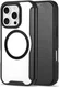 Apple iPhone 16 Pro Max Hoesje met MagSafe Book Case Transparant / Zwart