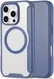 Apple iPhone 16 Pro Max Hoesje met MagSafe Book Case Transparant / Blauw afbeelding 1