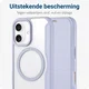 Apple iPhone 16 Hoesje met MagSafe Book Case Transparant / Paars afbeelding 3