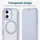 Apple iPhone 16 Hoesje met MagSafe Book Case Transparant / Paars afbeelding 2