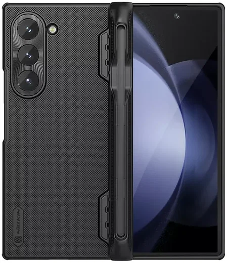 Nillkin Super Frosted Shield Samsung Galaxy Z Fold 6 Hoesje Back Cover Zwart afbeelding 1