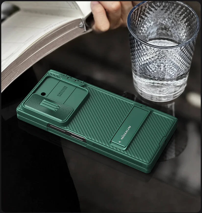 Nillkin CamShield Samsung Galaxy Z Fold 6 Hoesje met Kickstand Groen afbeelding 6