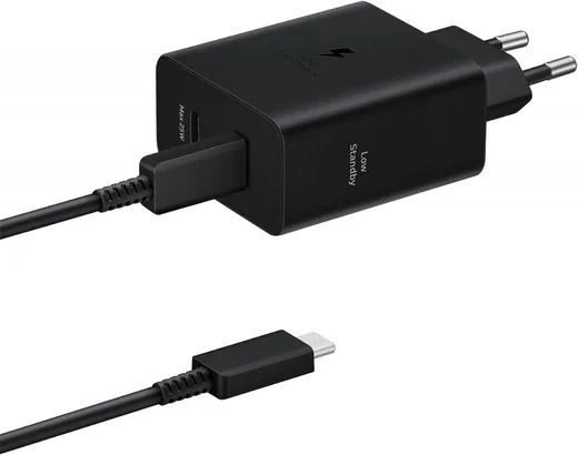 Originele Samsung 50W Power Adapter Duo met USB-C Kabel 1.8 Meter 5A Zwart afbeelding 1