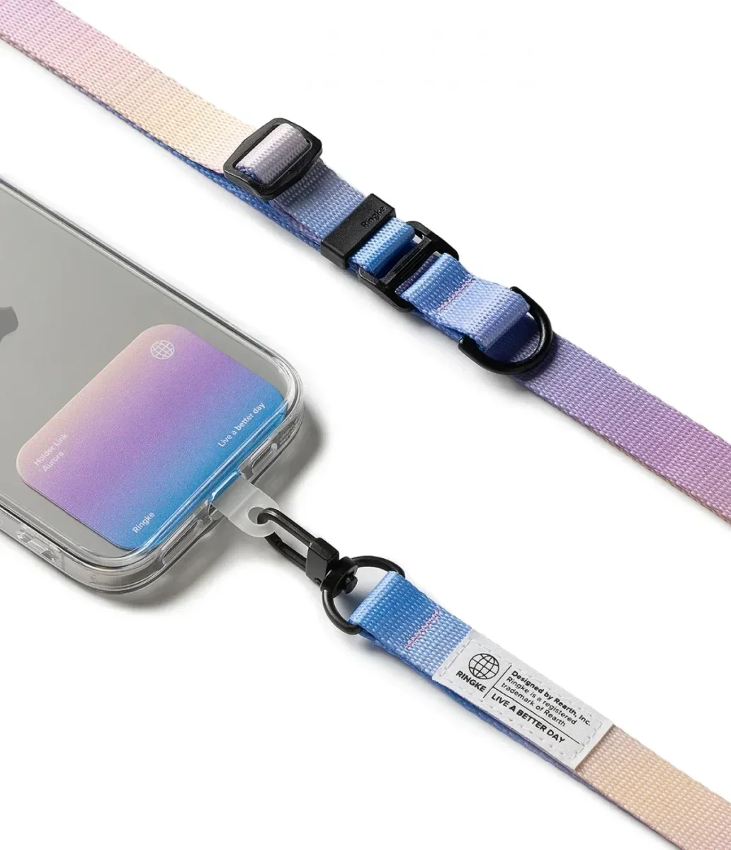 Ringke Holder Link & Snap Hook Lanyard Strap - Telefoonkoord Aurora afbeelding 2