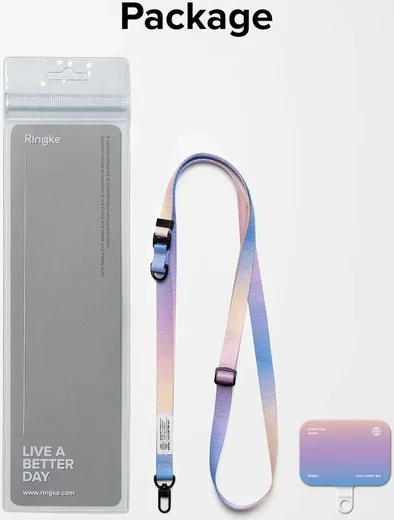 Ringke Holder Link & Snap Hook Lanyard Strap - Telefoonkoord Aurora afbeelding 9