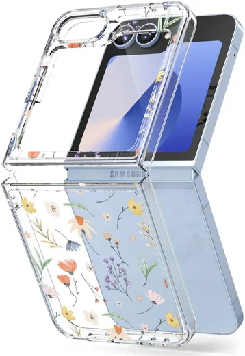 Ringke Fusion Design Samsung Galaxy Z Flip 6 Hoesje Back Cover Dry Flowers afbeelding 1