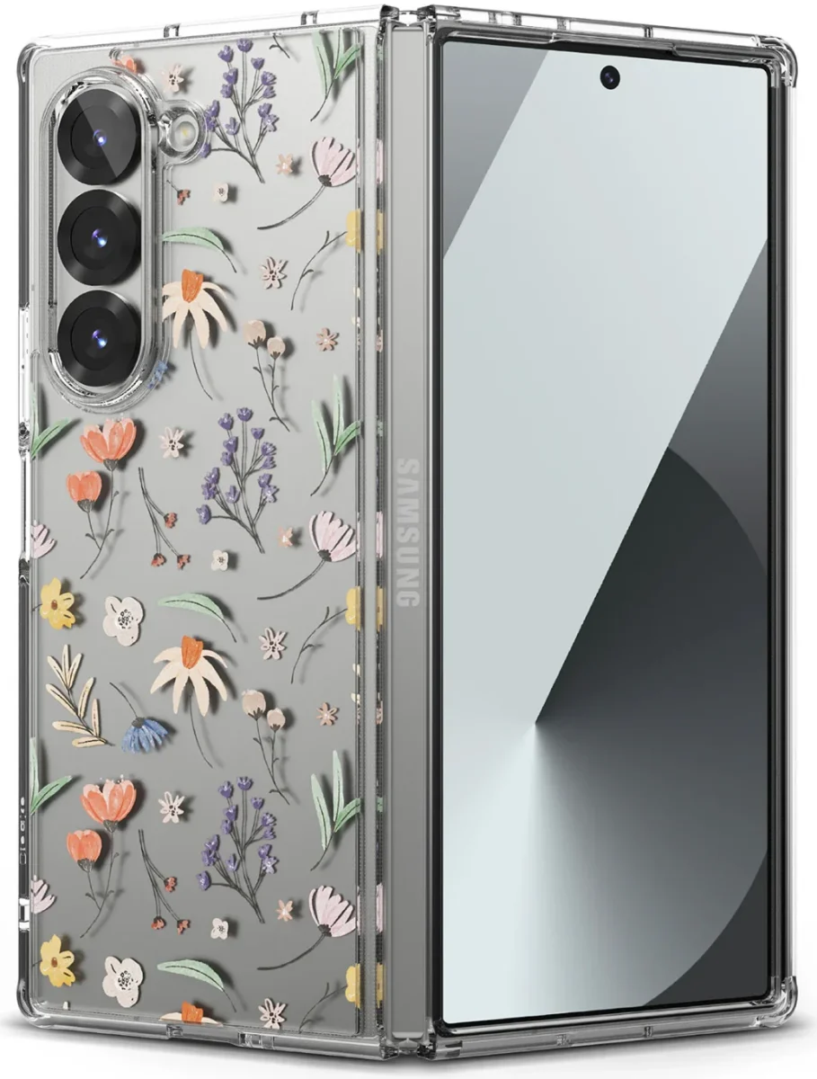 Ringke Fusion Design Samsung Galaxy Z Fold 6 Hoesje Back Cover Dry Flowers afbeelding 1