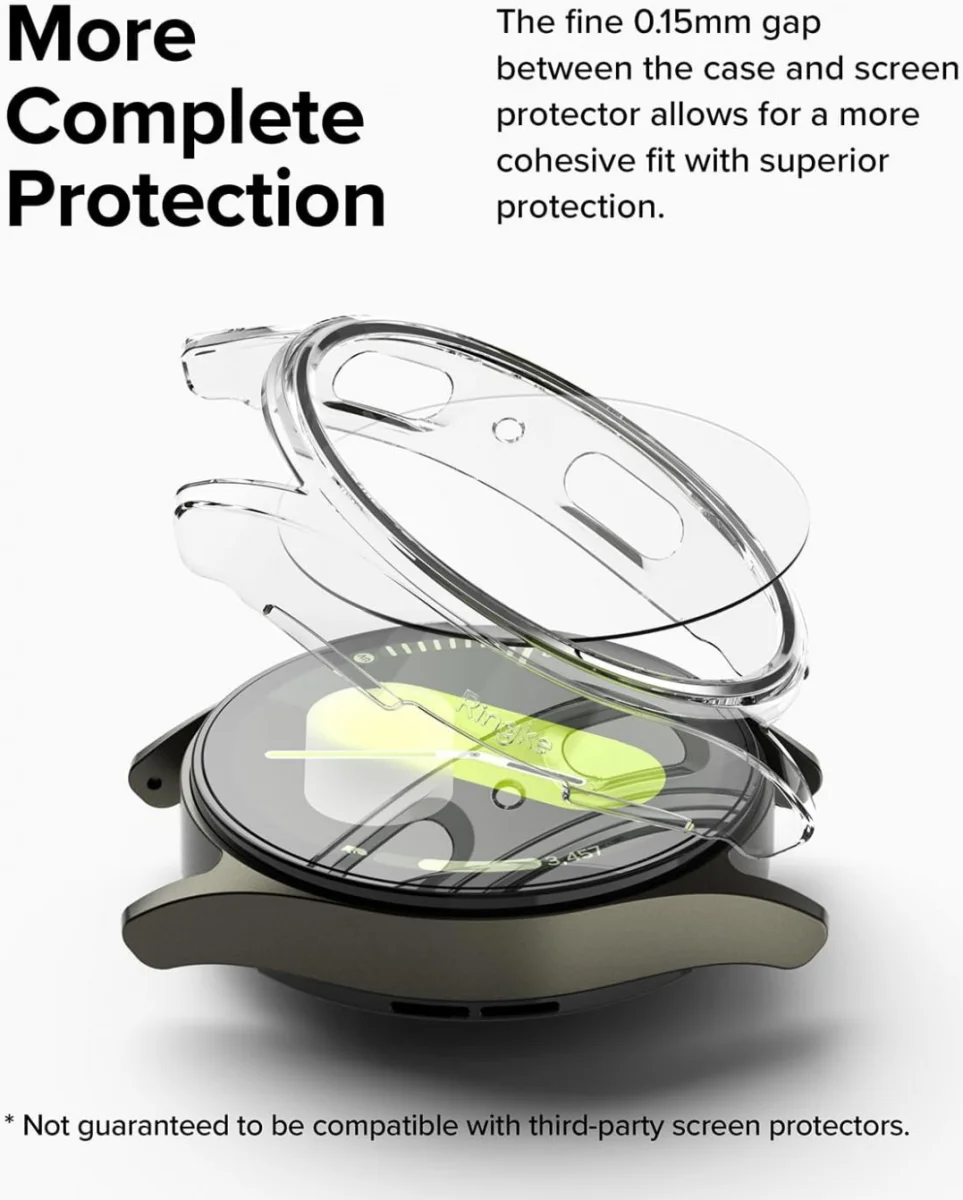 Ringke Slim Hoesje + Tempered Glass - Samsung Galaxy Watch 7 40MM - Transparant afbeelding 5