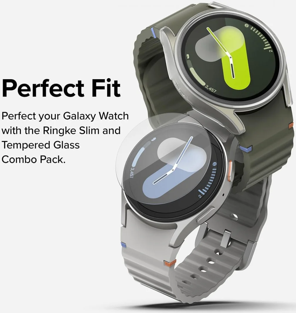 Ringke Slim Hoesje + Tempered Glass - Samsung Galaxy Watch 7 40MM - Matte Clear afbeelding 4