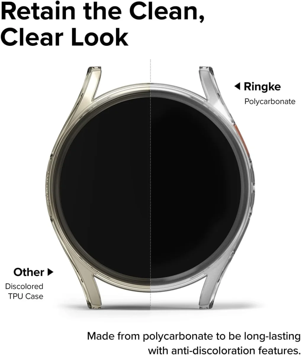 Ringke Slim Hoesje + Tempered Glass - Samsung Galaxy Watch 7 40MM - Matte Clear afbeelding 8