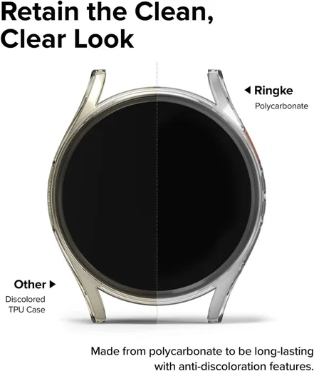 Ringke Slim Hoesje + Tempered Glass - Samsung Galaxy Watch 7 40MM - Matte Clear afbeelding 8