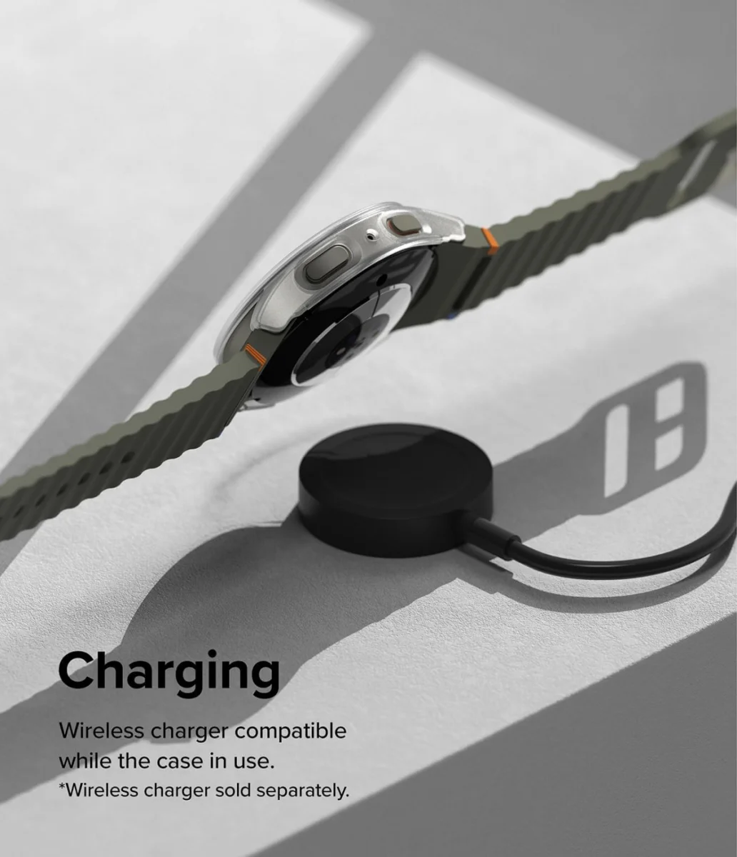 Ringke Slim Hoesje + Tempered Glass - Samsung Galaxy Watch 7 40MM - Matte Clear afbeelding 10