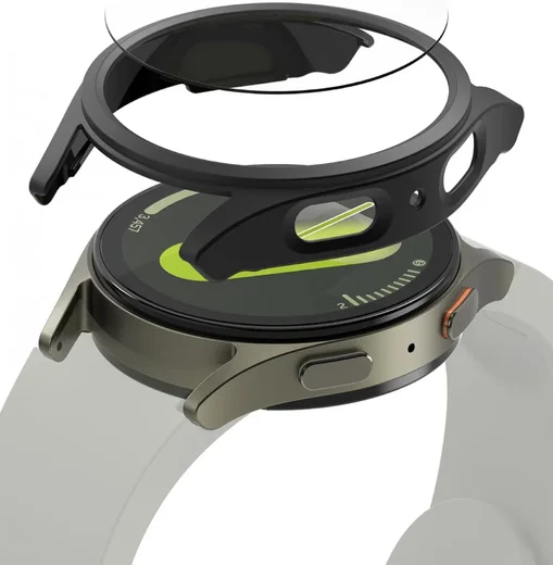Ringke Slim Hoesje + Tempered Glass - Samsung Galaxy Watch 7 40MM - Matte Zwart afbeelding 1