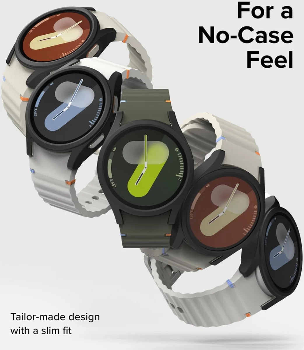Ringke Slim Hoesje + Tempered Glass - Samsung Galaxy Watch 7 40MM - Matte Zwart afbeelding 7
