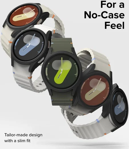 Ringke Slim Hoesje + Tempered Glass - Samsung Galaxy Watch 7 40MM - Matte Zwart afbeelding 7
