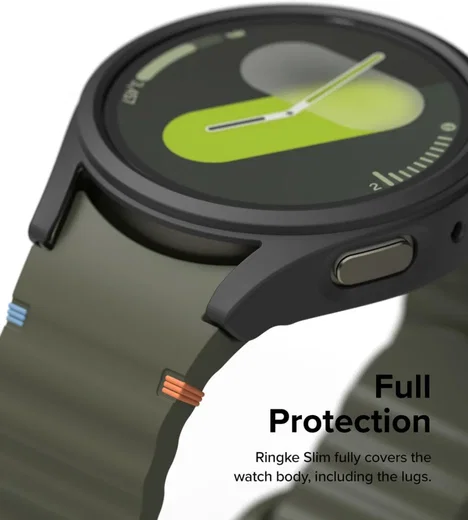 Ringke Slim Hoesje + Tempered Glass - Samsung Galaxy Watch 7 40MM - Matte Zwart afbeelding 8
