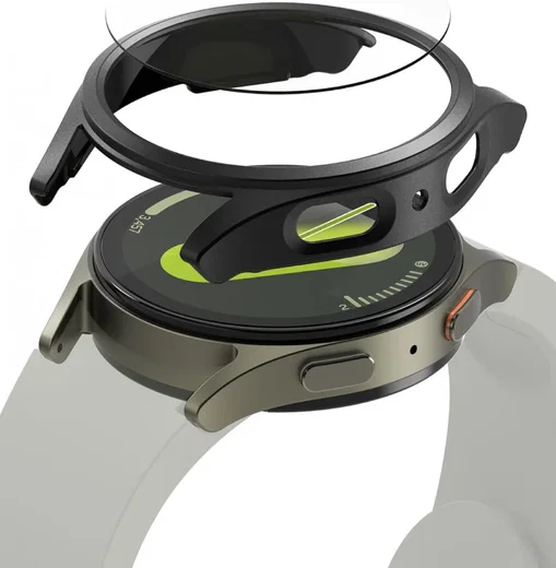 Ringke Slim Hoesje + Tempered Glass - Samsung Galaxy Watch 7 40MM - Zwart afbeelding 1