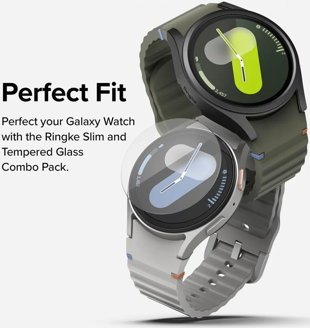 Ringke Slim Hoesje + Tempered Glass - Samsung Galaxy Watch 7 40MM - Zwart afbeelding 4