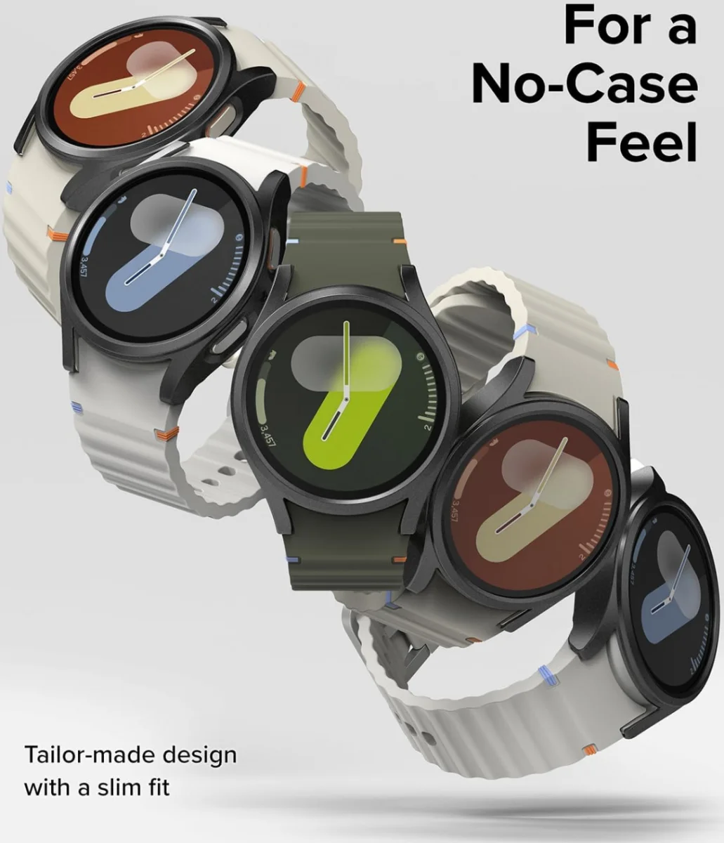 Ringke Slim Hoesje + Tempered Glass - Samsung Galaxy Watch 7 40MM - Zwart afbeelding 6