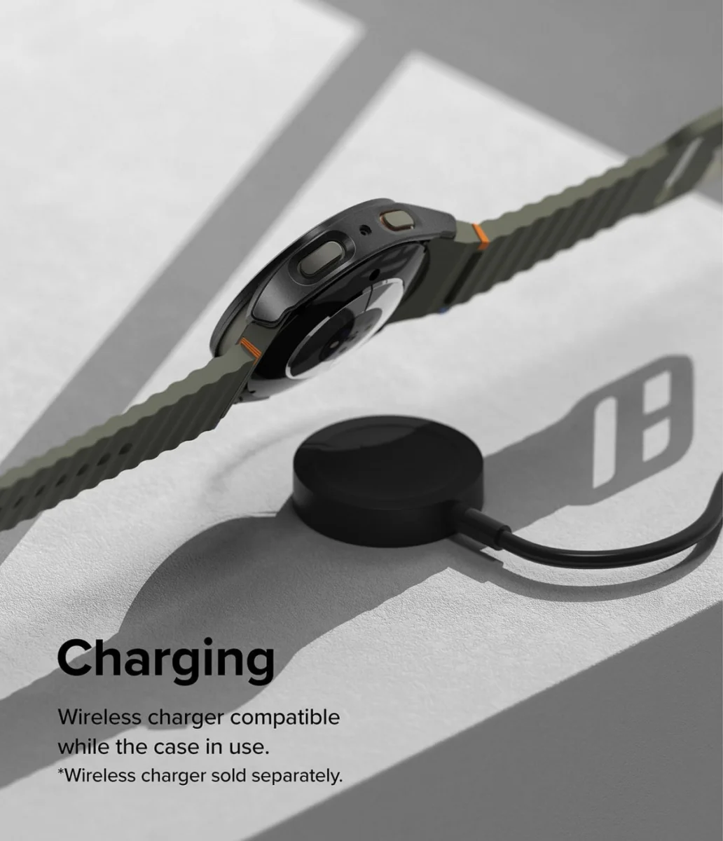 Ringke Slim Hoesje + Tempered Glass - Samsung Galaxy Watch 7 40MM - Zwart afbeelding 10