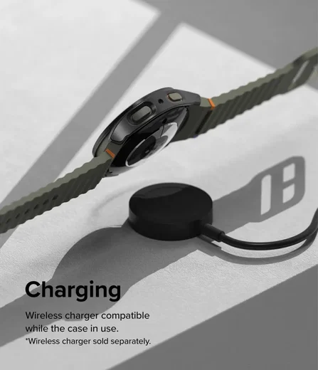 Ringke Slim Hoesje + Tempered Glass - Samsung Galaxy Watch 7 40MM - Zwart afbeelding 10