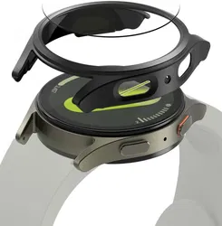 Ringke Slim Hoesje + Tempered Glass - Samsung Galaxy Watch 7 44MM - Zwart afbeelding