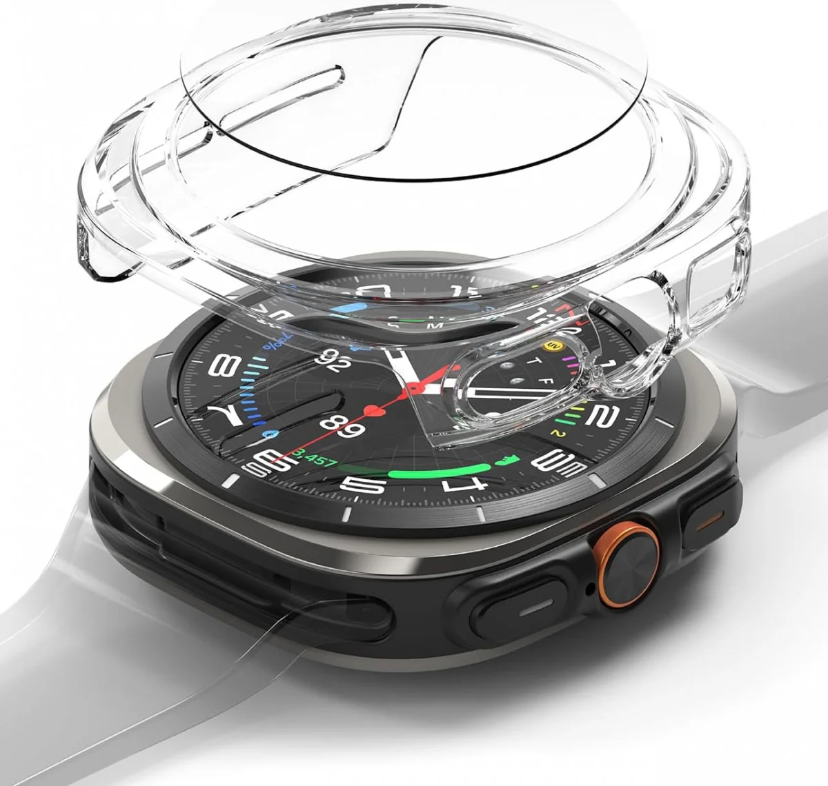 Ringke Slim Hoesje + Tempered Glass - Samsung Galaxy Watch Ultra - Transparant afbeelding 1