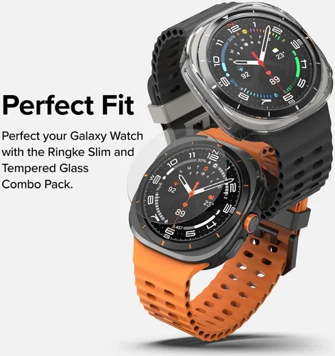 Ringke Slim Hoesje + Tempered Glass - Samsung Galaxy Watch Ultra - Transparant afbeelding 4