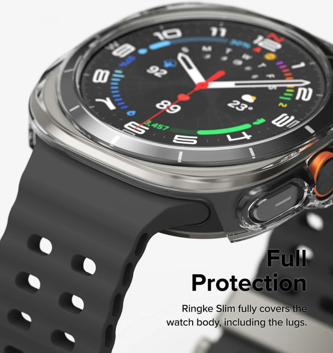 Ringke Slim Hoesje + Tempered Glass - Samsung Galaxy Watch Ultra - Transparant afbeelding 6