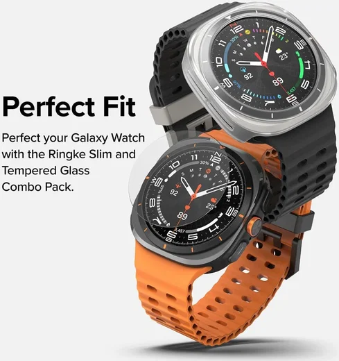 Ringke Slim Hoesje + Tempered Glass - Samsung Galaxy Watch Ultra - Matte Clear afbeelding 4