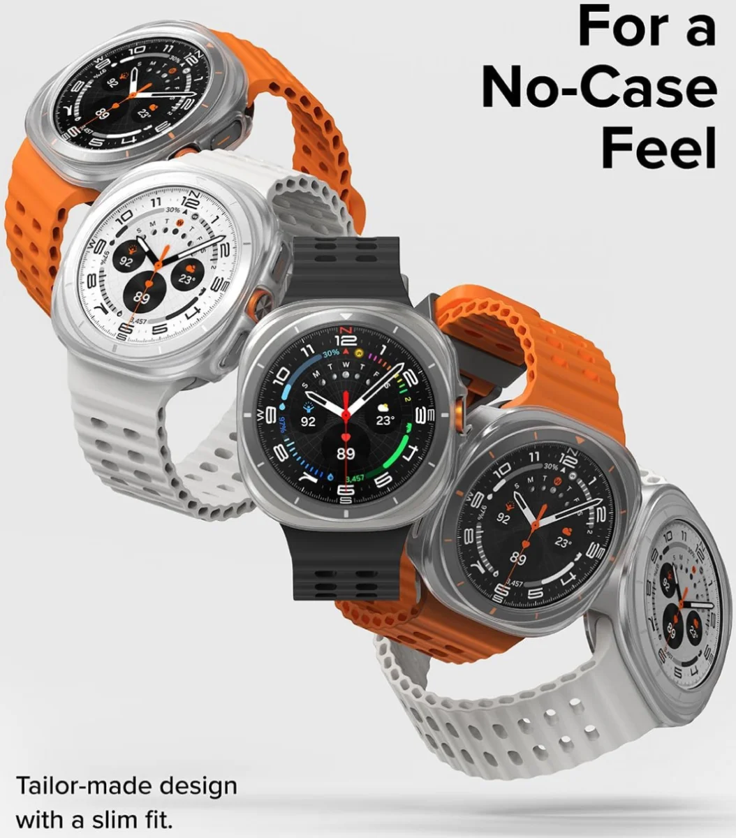Ringke Slim Hoesje + Tempered Glass - Samsung Galaxy Watch Ultra - Matte Clear afbeelding 6
