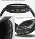 Ringke Slim Hoesje + Tempered Glass - Samsung Galaxy Watch Ultra - Matte Zwart afbeelding 9