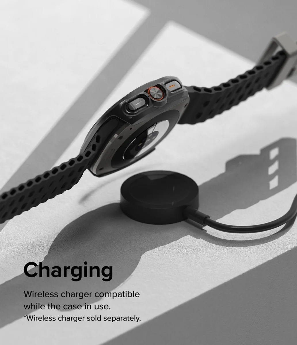 Ringke Slim Hoesje + Tempered Glass - Samsung Galaxy Watch Ultra - Zwart afbeelding 10