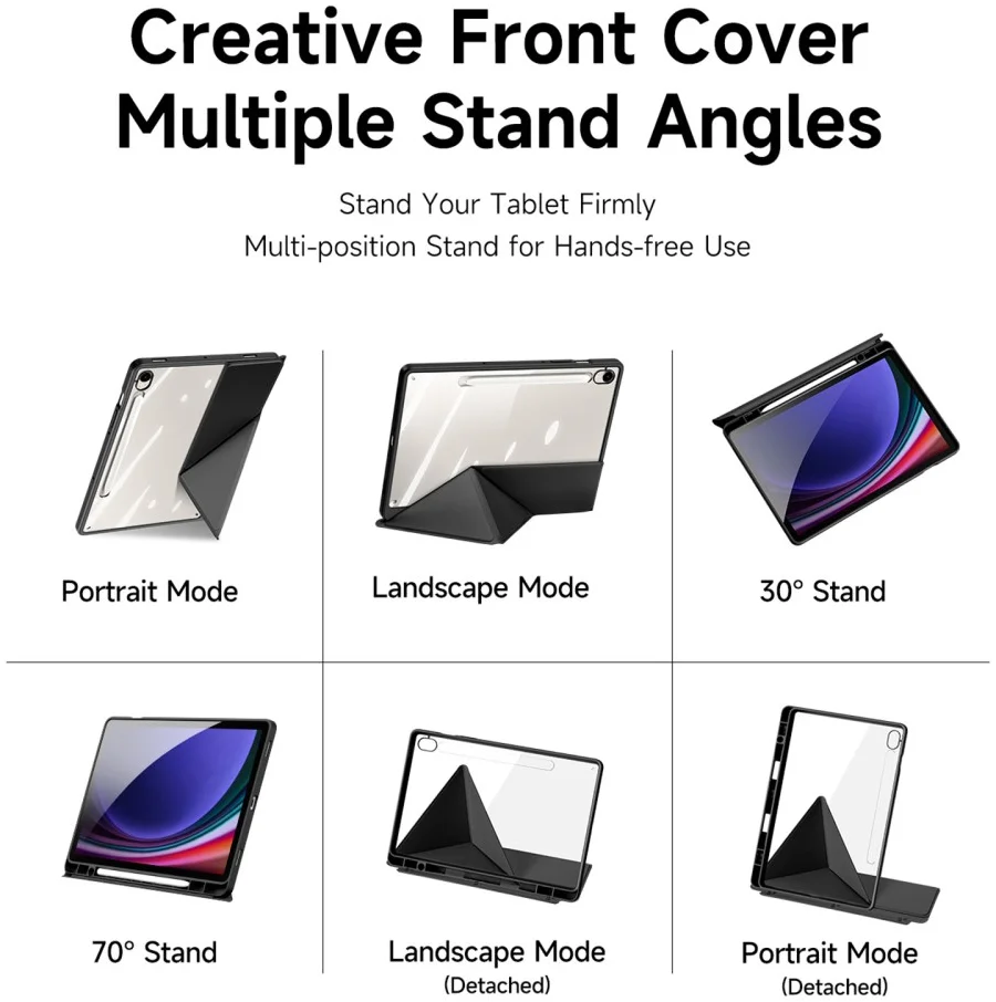 Dux Ducis Magi Samsung Tab S10 Lite / S10 FE S9 (FE) Hoes V-Fold Book Case Zwart afbeelding 7