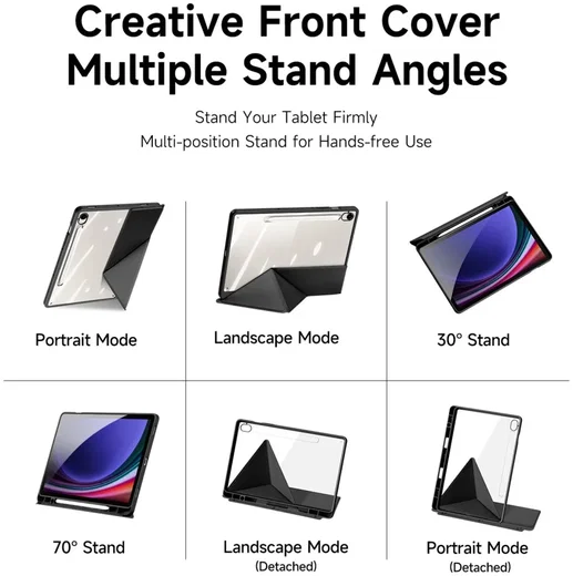 Dux Ducis Magi Samsung Tab S10 Lite / S10 FE S9 (FE) Hoes V-Fold Book Case Zwart afbeelding 7