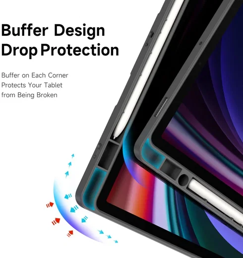 Dux Ducis Magi Samsung Tab S10 Lite / S10 FE S9 (FE) Hoes V-Fold Book Case Grijs afbeelding 8