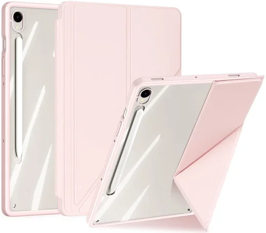 Dux Ducis Magi Samsung Tab S10 Lite / S10 FE S9 (FE) Hoes V-Fold Book Case Roze afbeelding 1