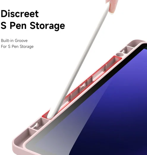 Dux Ducis Magi Samsung Tab S10 Lite / S10 FE S9 (FE) Hoes V-Fold Book Case Roze afbeelding 10