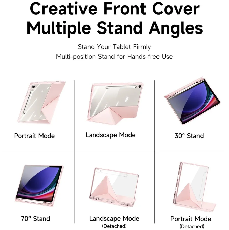 Dux Ducis Magi Samsung Tab S10 Lite / S10 FE S9 (FE) Hoes V-Fold Book Case Roze afbeelding 7