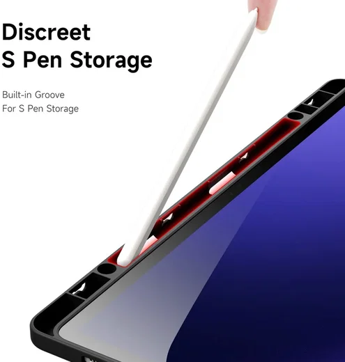 Dux Ducis Magi Samsung Tab S9 Plus / S9 FE Plus Hoes V-Fold Book Case Zwart afbeelding 10
