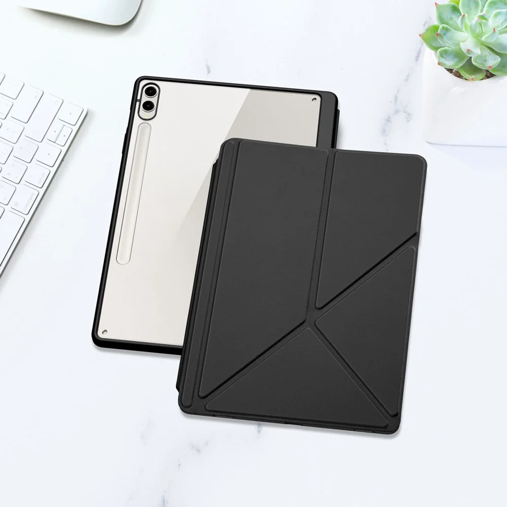 Dux Ducis Magi Samsung Tab S9 Plus / S9 FE Plus Hoes V-Fold Book Case Zwart afbeelding 11