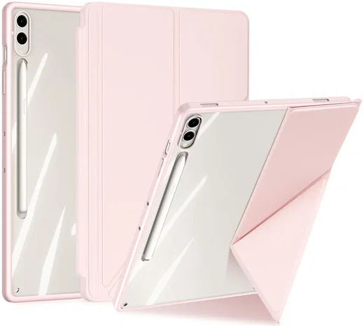 Dux Ducis Magi Samsung Tab S9 Plus / S9 FE Plus Hoes V-Fold Book Case Roze afbeelding 1