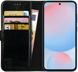 Rosso Element Samsung Galaxy S24 FE Hoesje Book Case Wallet Zwart afbeelding
