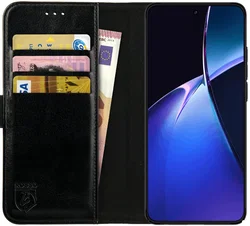 Rosso Element OnePlus Nord CE 4 Hoesje Book Case Wallet Zwart afbeelding