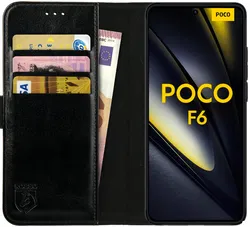 Rosso Element Xiaomi Poco F6 Hoesje Book Case Wallet Zwart afbeelding