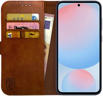 Rosso Element Samsung Galaxy S24 FE Hoesje Book Case Wallet Bruin