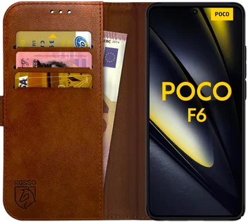Rosso Element Xiaomi Poco F6 Hoesje Book Case Wallet Bruin